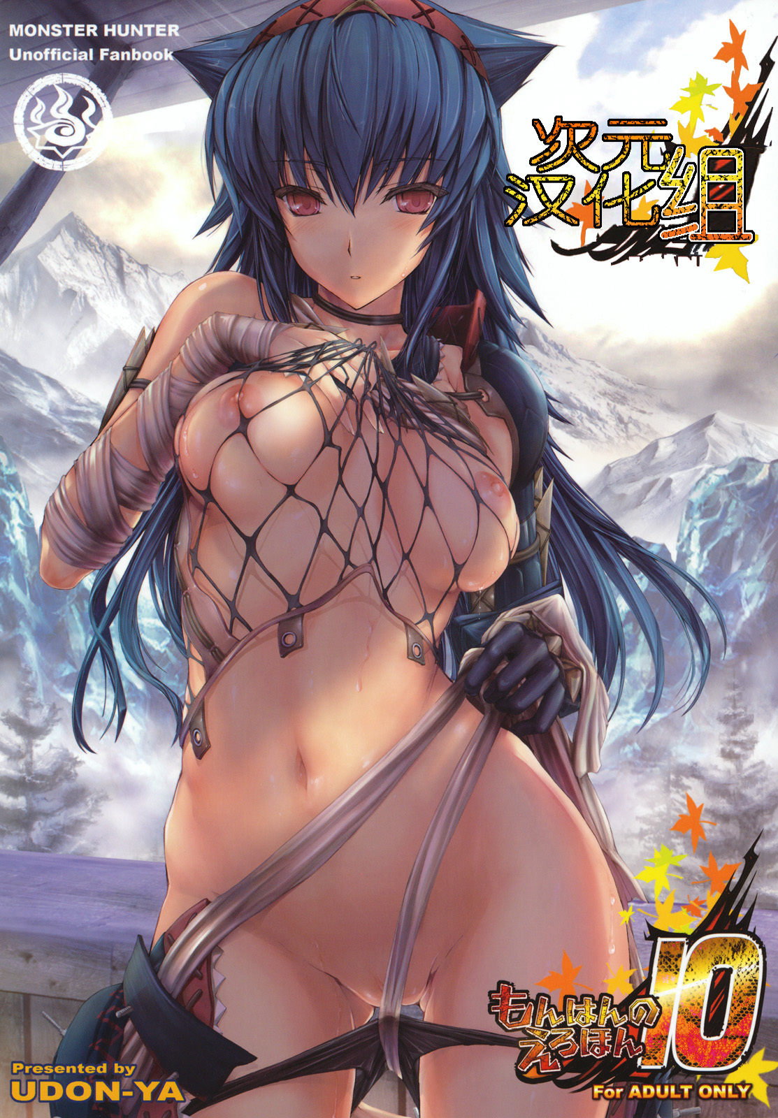 (C79) [UDON-YA (Kizuki Aruchu, ZAN)] MonHun no Erohon 10 (Monster Hunter) [Chinese] [次元汉化组] page 1 full