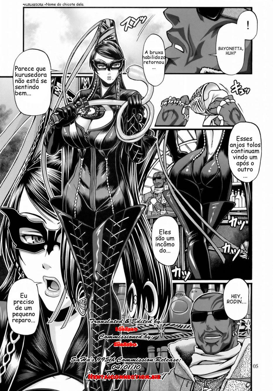 (C77) [CELLULOID-ACME (Chiba Toshirou)] Hi-SICS 05 -Toaru Majo no Sex Life- | A Vida Sexual de uma Certa Bruxa (BAYONETTA) [Portuguese-BR] [HentaiConnection] page 4 full