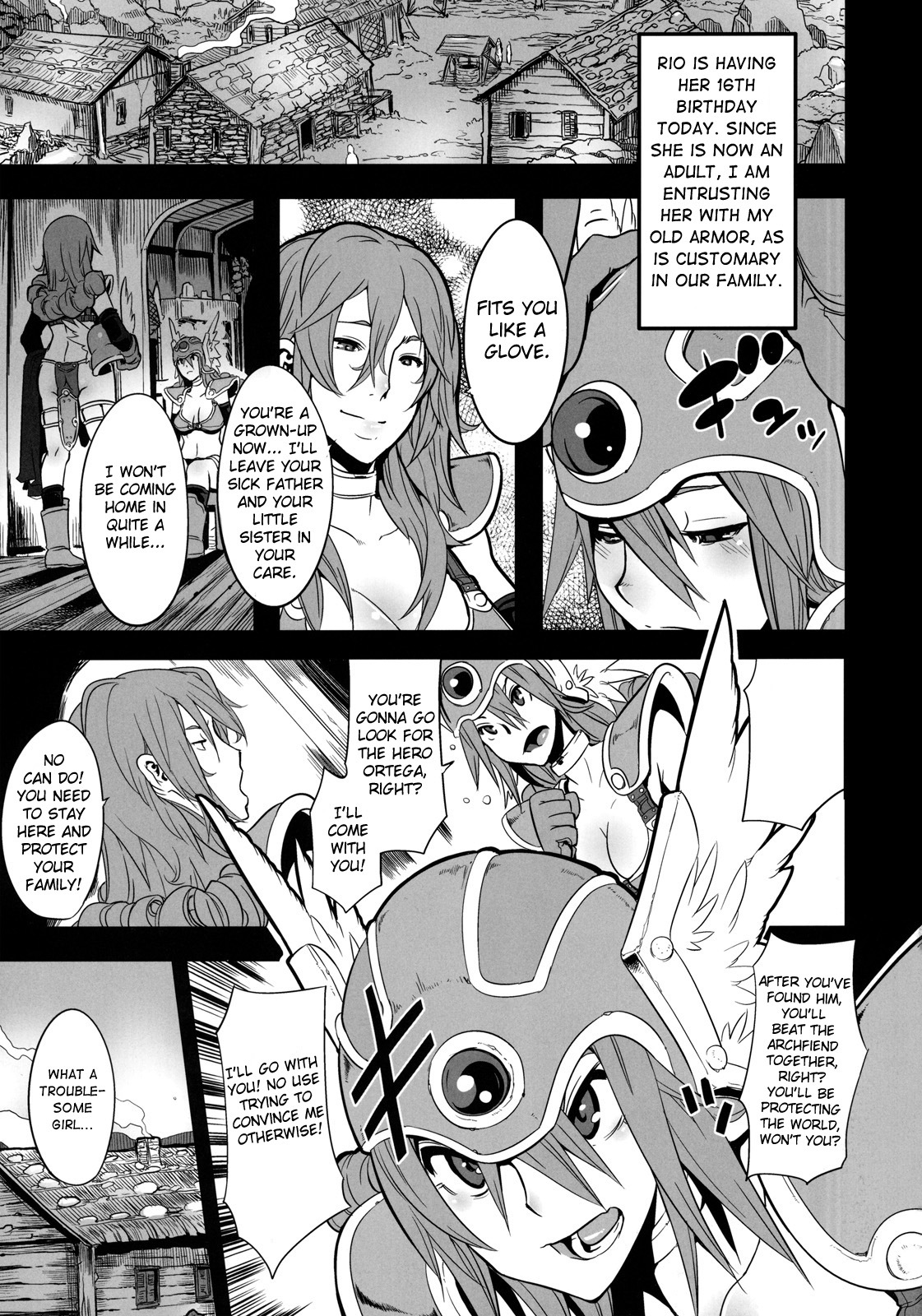 (C79) [DA HOOTCH (ShindoL)] Onna Senshi Futari Tabi | Travels of the Female Warriors (Dragon Quest III) [English] [LWB + Chocolate] page 3 full
