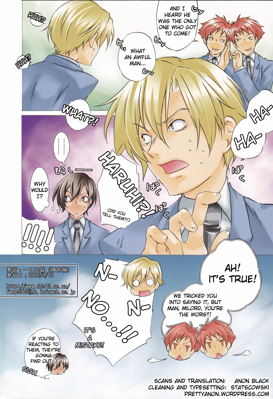 (Uki*Doki Ouran-sai) [Ichinichi Sanjou (Jinguu Kozue)] Inu to Ousama | The Dog and The King (Ouran High School Host Club) [English] [Futari Wa Pretty Anon] page 16 full