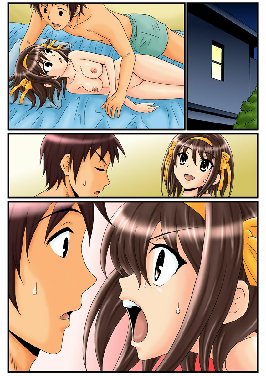 (C79) [Mousou Kai no Juunin wa Iki Teiru (Kandanchi)] Suzumiya Haruhi-san wa Oshikko wo Nomu no ga Daisuki mitai desu. Kouhen (Suzumiya Haruhi no Yuuutsu) page 34 full