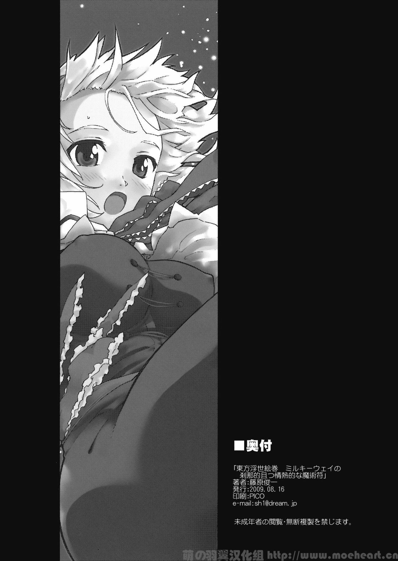 (C76) [PARANOIA CAT (Fujiwara Shunichi)] Touhou Ukiyo Emaki Milky Way no Setsunateki Katsu Jounetsuteki na Majutsufu (Touhou Project) [Chinese] [萌の羽翼汉化组] page 41 full