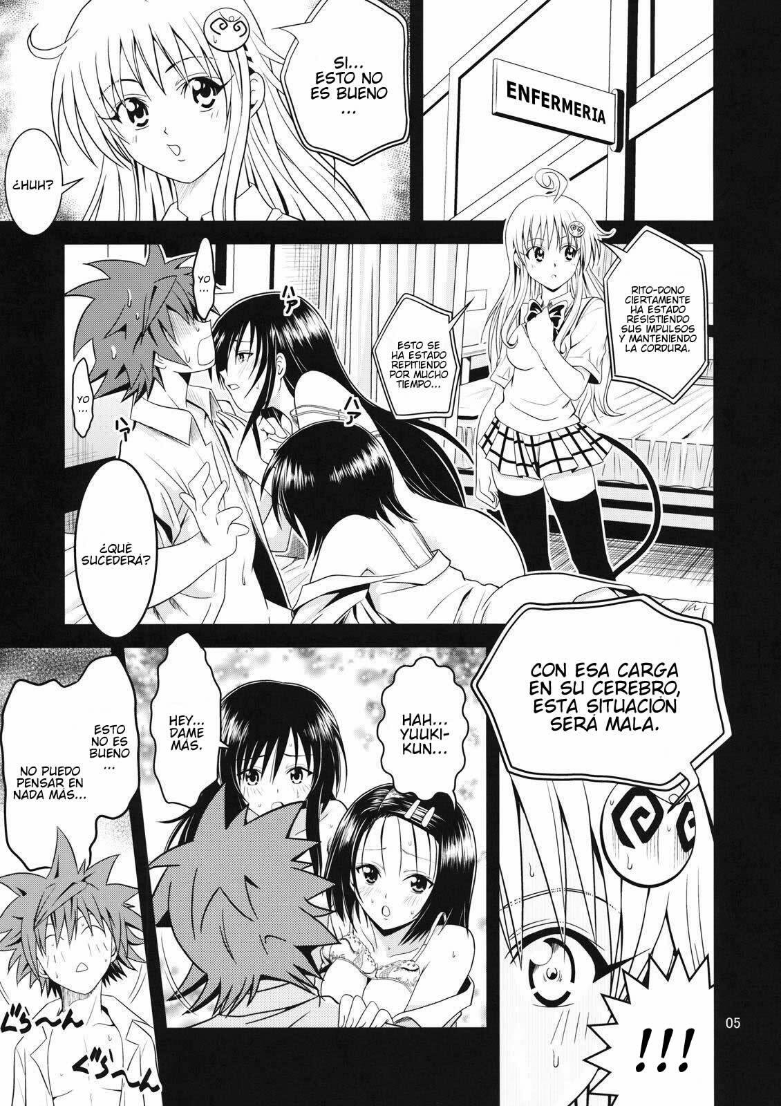 [Gangontou (Fukori)] Anoko-tachi ga Taihen na Koto ni Nattemasu 2 (To LOVE-Ru) [Spanish] [Javiert239] page 4 full
