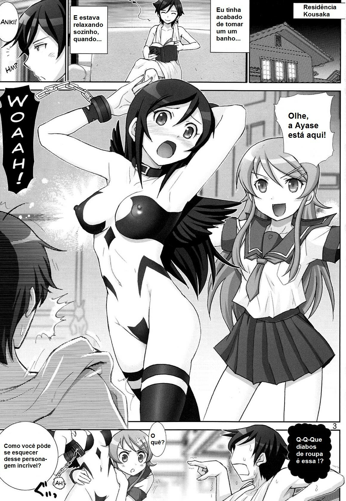 [Raijinkai (Haruki Genia)] Oreimo Binetsu Tyuihou 3 | Little Sister Fever Warning 3 (Ore no Imouto ga Konna ni Kawaii Wake ga Nai) [Portuguese-BR] [Kyousuke] page 2 full