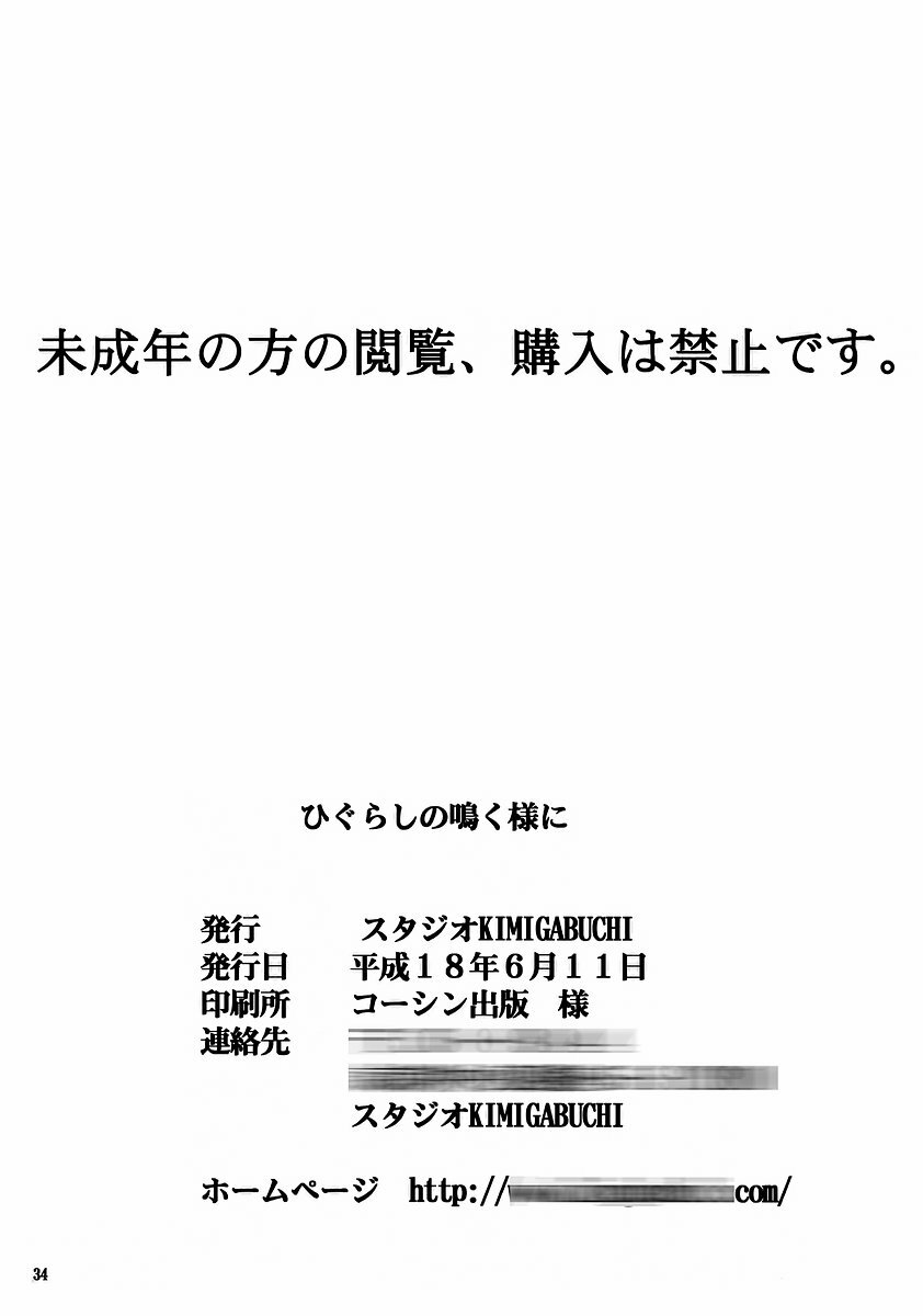 (ComiComi10) [Studio KIMIGABUCHI (Kimimaru)] Higurashi no Naku You ni (Higurashi no Naku Koro ni) page 31 full