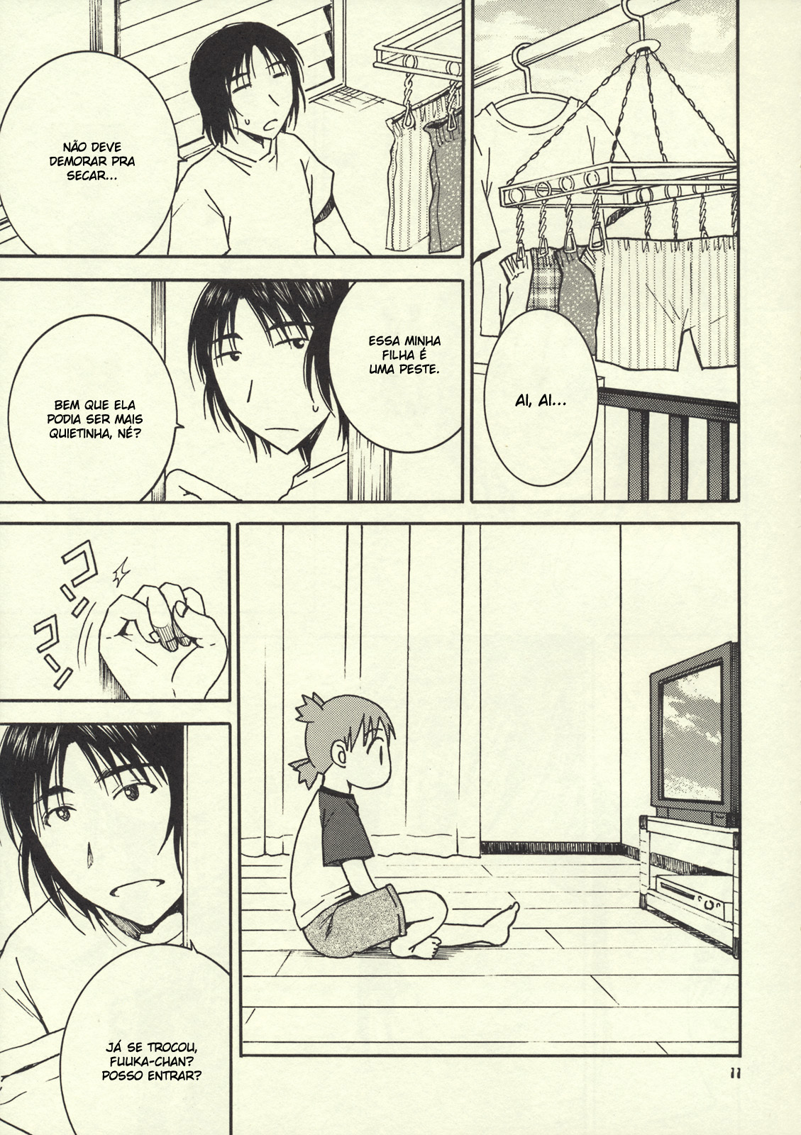 (C76) [Mechanical Code (Takahashi Kobato)] Otonari. 2 (Yotsubato!) [Portuguese-BR] page 9 full