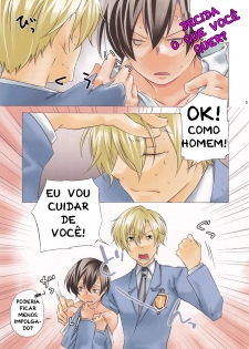 (Uki*Doki Ouran-sai) [Ichinichi Sanjou (Jinguu Kozue)] Inu to Ousama (Ouran High School Host Club) [Portuguese-BR] [Lampard] - page 5