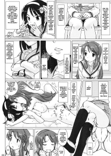 (Henshuuchou wa Atashi) [pooca (Nora Shinji)] Cosmic Trance (Suzumiya Haruhi no Yuuutsu) [Russian] [DarkHentai] - page 5