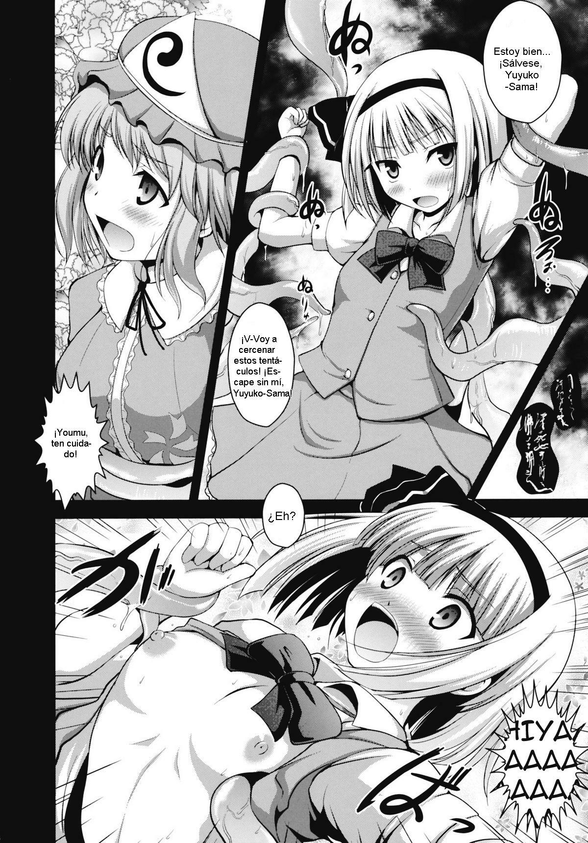 (Reitaisai 8) [An-Arc (Hamo)] Ugetsu Sumizome Sakura (Touhou Project) [Spanish] page 5 full