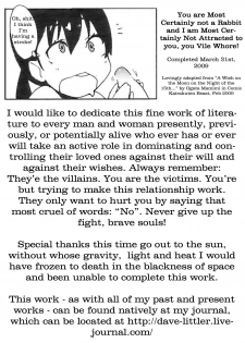 You are Most Certainly not a Rabbit, and I am Most Certainly Not Attracted to you, you Vile Whore! [English] [Rewrite] [Newdog15] - page 19