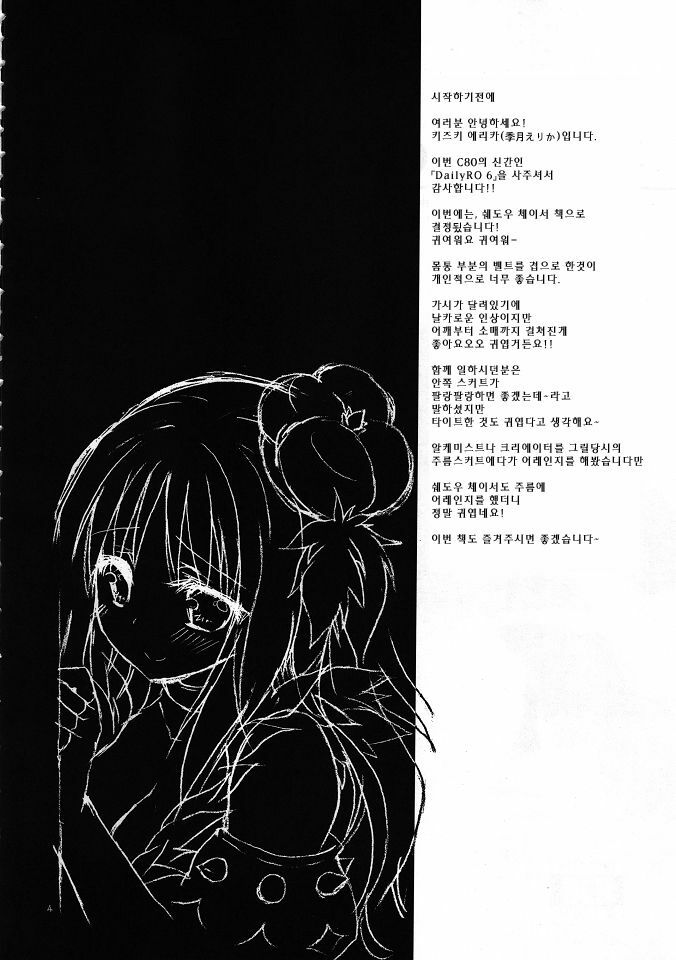 (C80) [Ryuknigthia (Kiduki Erika)] Daily RO 6 (Ragnarok Online) [Korean] [Team Arcana] page 3 full