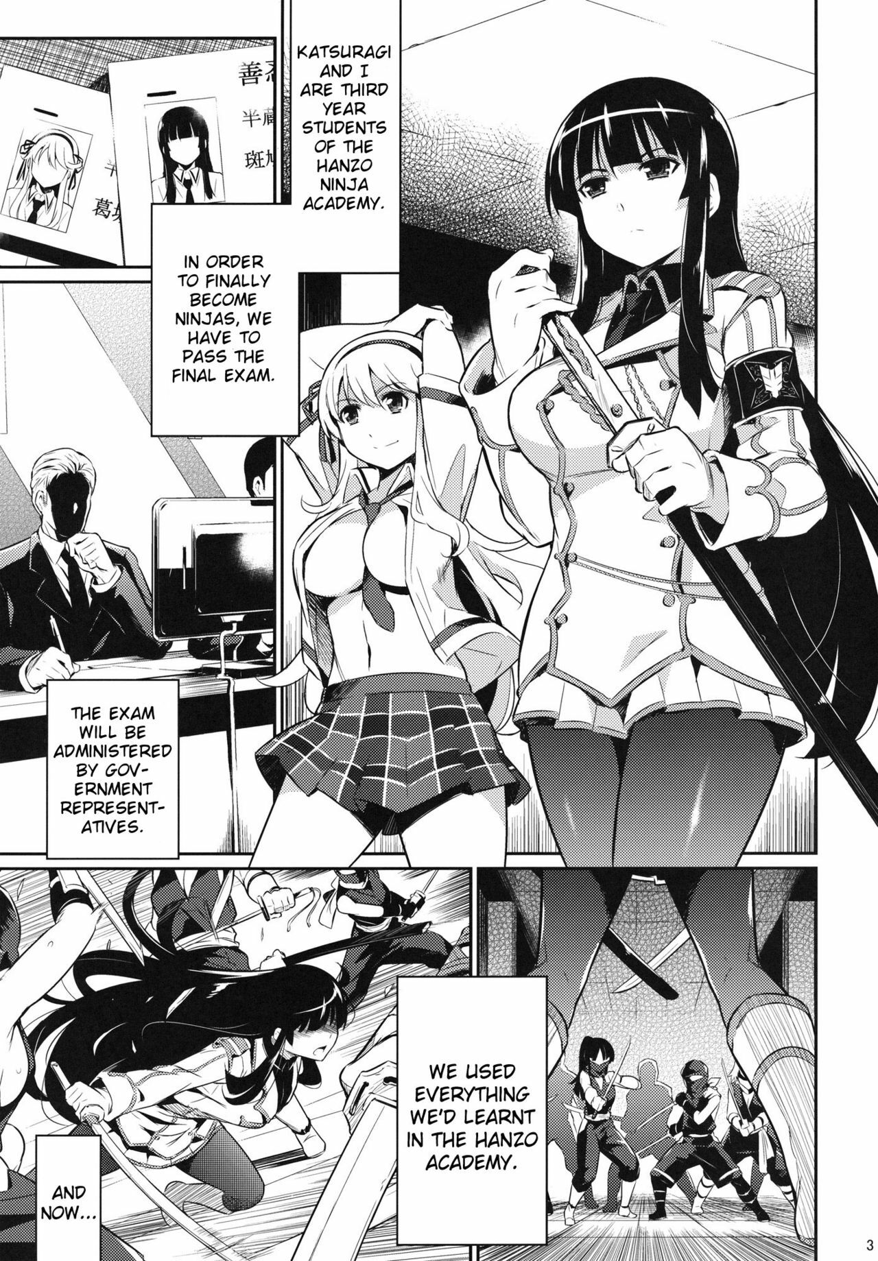 (C81) [Kusari Caterpillar (Yoshiron)] Shinobi no Mon | Shinobi's Gate (Senran Kagura) [English] page 2 full