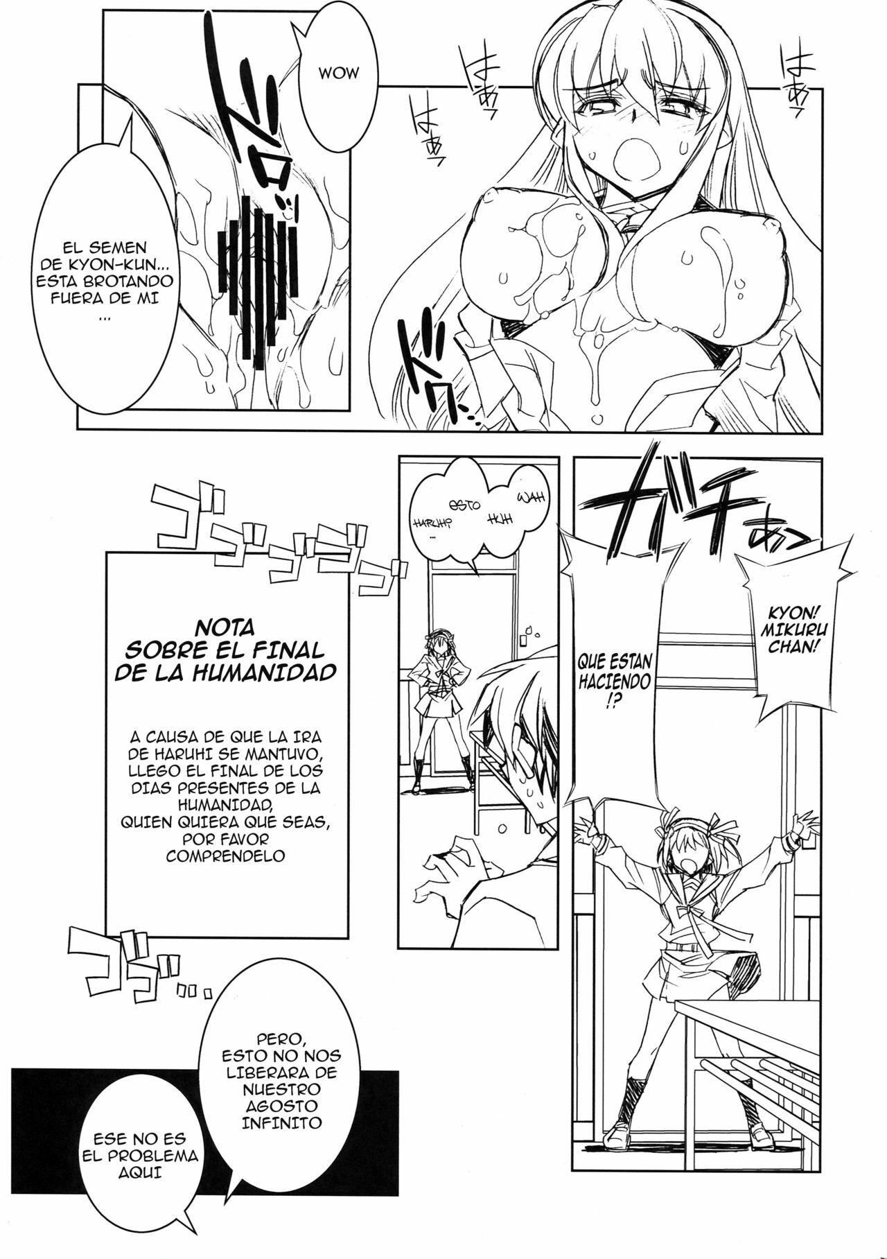 (C76) [Kashiwa-ya (Hiyo Hiyo)] Kinsokujikou ry | Informacion Clasificada (The Melancholy of Haruhi Suzumiya) [Spanish] [Kallen-Kozuki] page 17 full