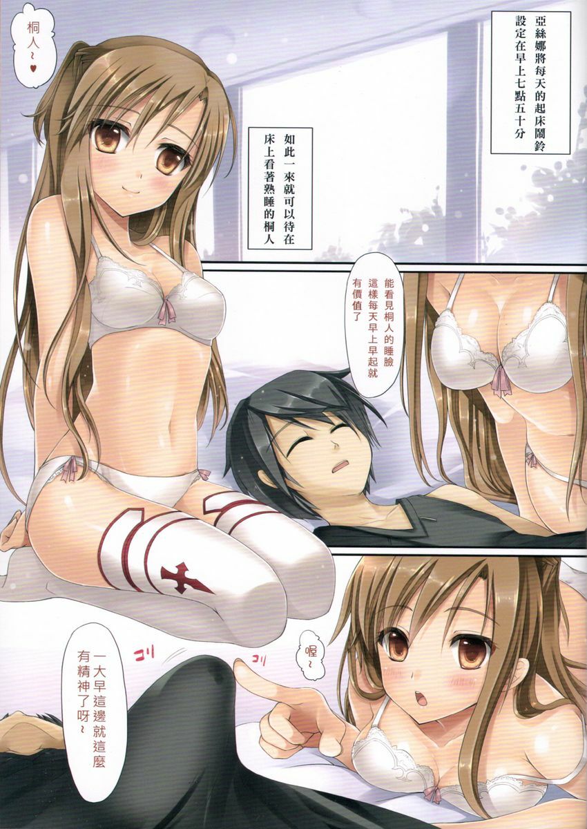 (PF16) [TwinBox (Hanahanamaki, Sousouman)] Himitsu no Shinkon Nikki - 秘密的新婚日記 (Sword Art Online) [Chinese] page 5 full