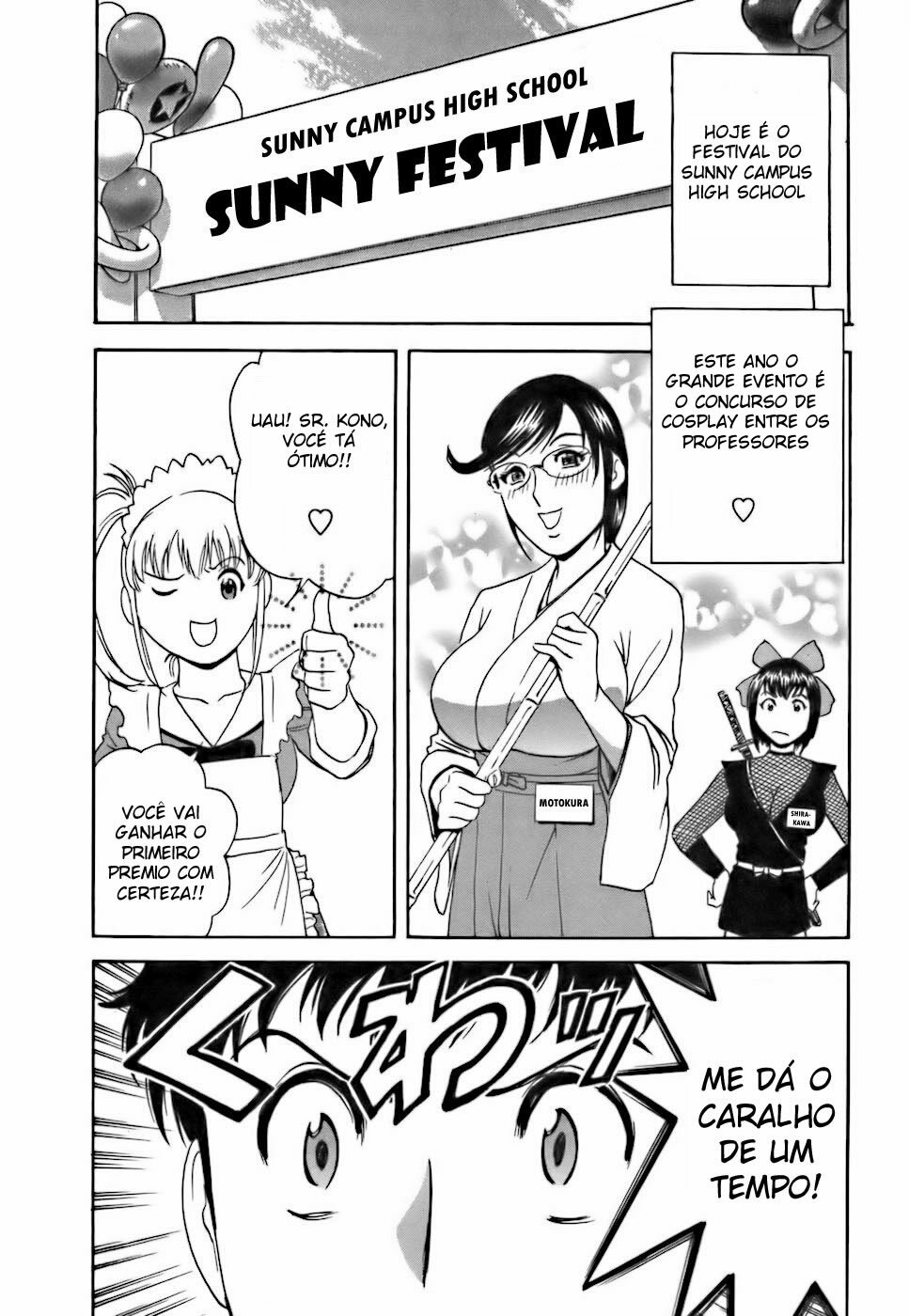 [Hidemaru] Mo-Retsu! Boin Sensei 3 [Portuguese-BR] [Hentaihome] page 134 full