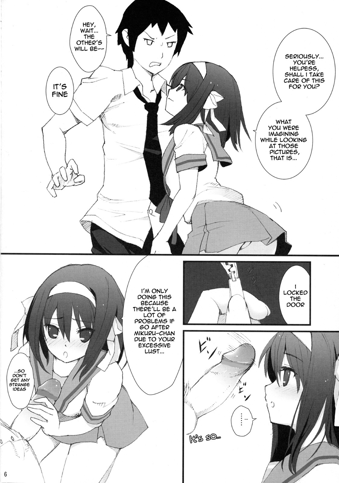 [Toward the Sky (Yuuka)] Honto wa Okotteru no yo! Baka... | I Really Am Angry! Idiot... (Suzumiya Haruhi no Yuuutsu) [English] [life4Kaoru] [Decensored] [2011-04-22] page 5 full