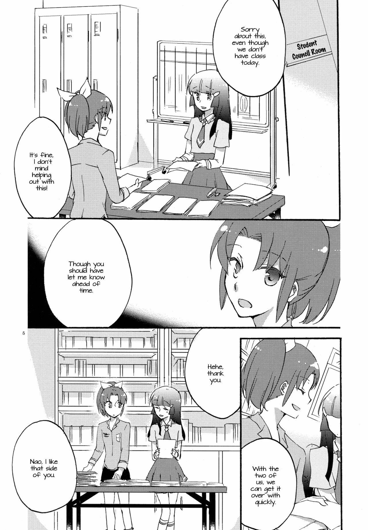 (COMIC1☆6) [Niratama (Sekihara)] Doyoubi no Gogo ni. - Saturday Afternoon (Smile PreCure!) [English] [Yuri-ism] page 4 full